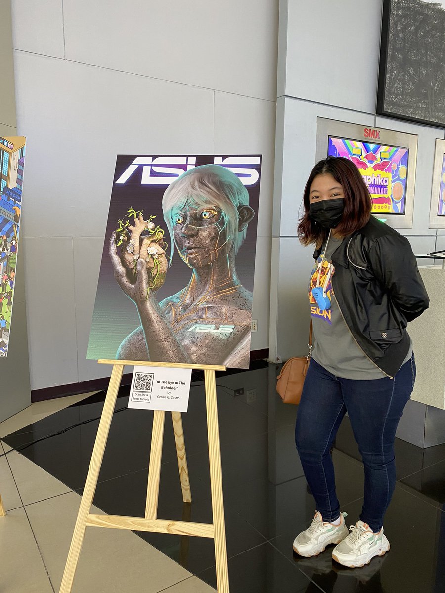NyeehhhSure's tweet image. hehe it me and my artwork :} 💖

#ASUSOLEDatGraphikaManila2023
#GraphikaManila