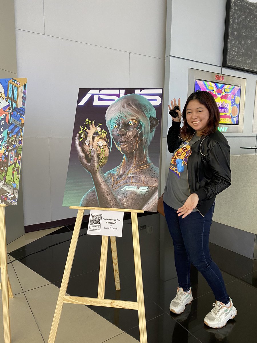 NyeehhhSure's tweet image. hehe it me and my artwork :} 💖

#ASUSOLEDatGraphikaManila2023
#GraphikaManila