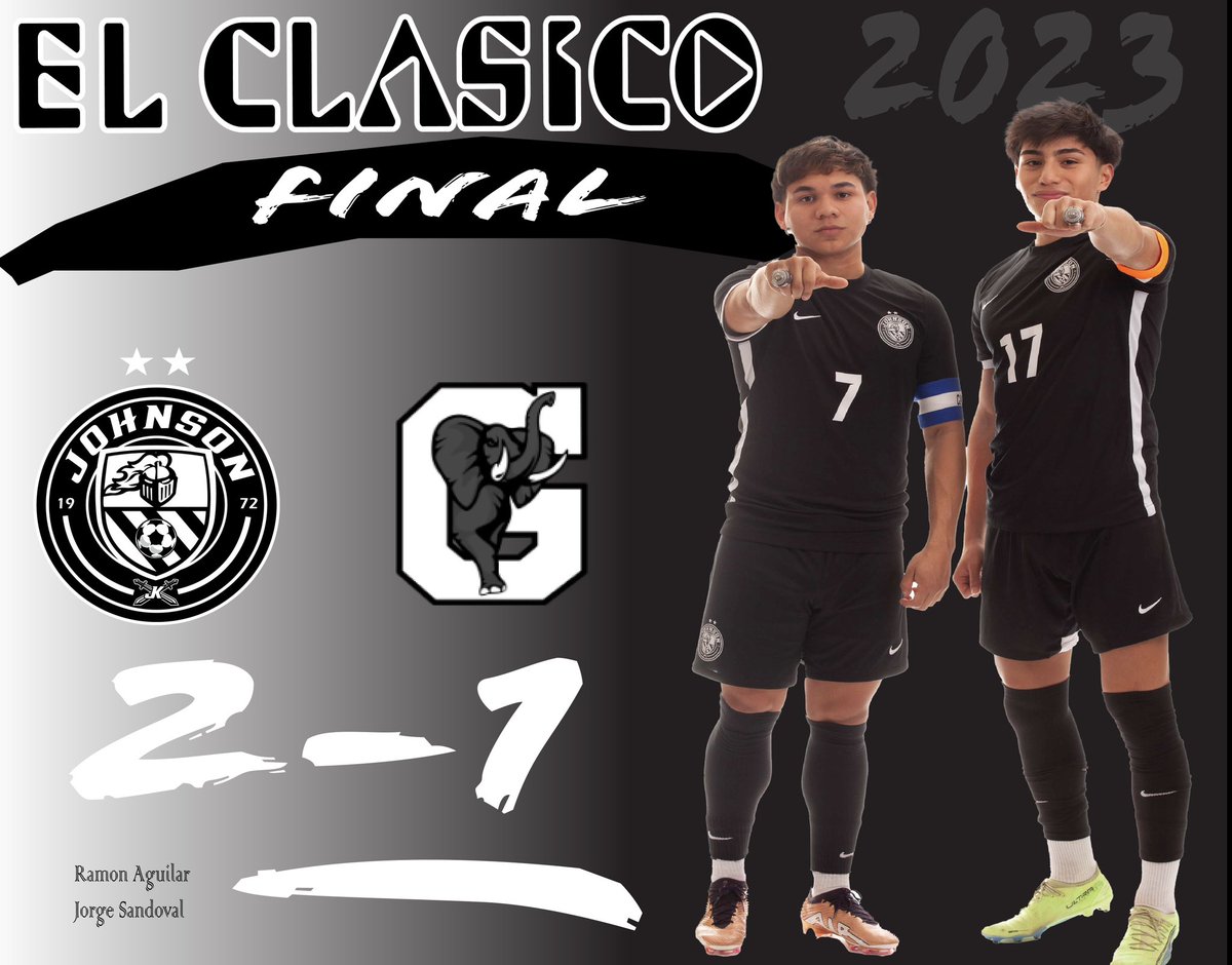 JKBoyssoccer's tweet photo. The Knights win El Clásico 2-1 making it TWO years in a row! An overall great team effort and great performance by the KNIGHT NATION always cheering the boys on! Seniors Ramon Aguilar and Jorge Sandoval with the goals! Edgar Vazquez with one assist. 
Vamos! El clásico es azul! https://t.co/VJqy92Kctm