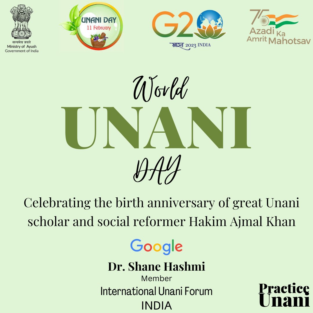 shane_haque's tweet photo. World Unani Day 
#practiceunani #unani #ayush #health #doctor #hakim #UnaniDay2023 
@moayush @UnaniAyurveda
@AIUTC_YouthWing @WHO https://t.co/uNT87Pz3H0