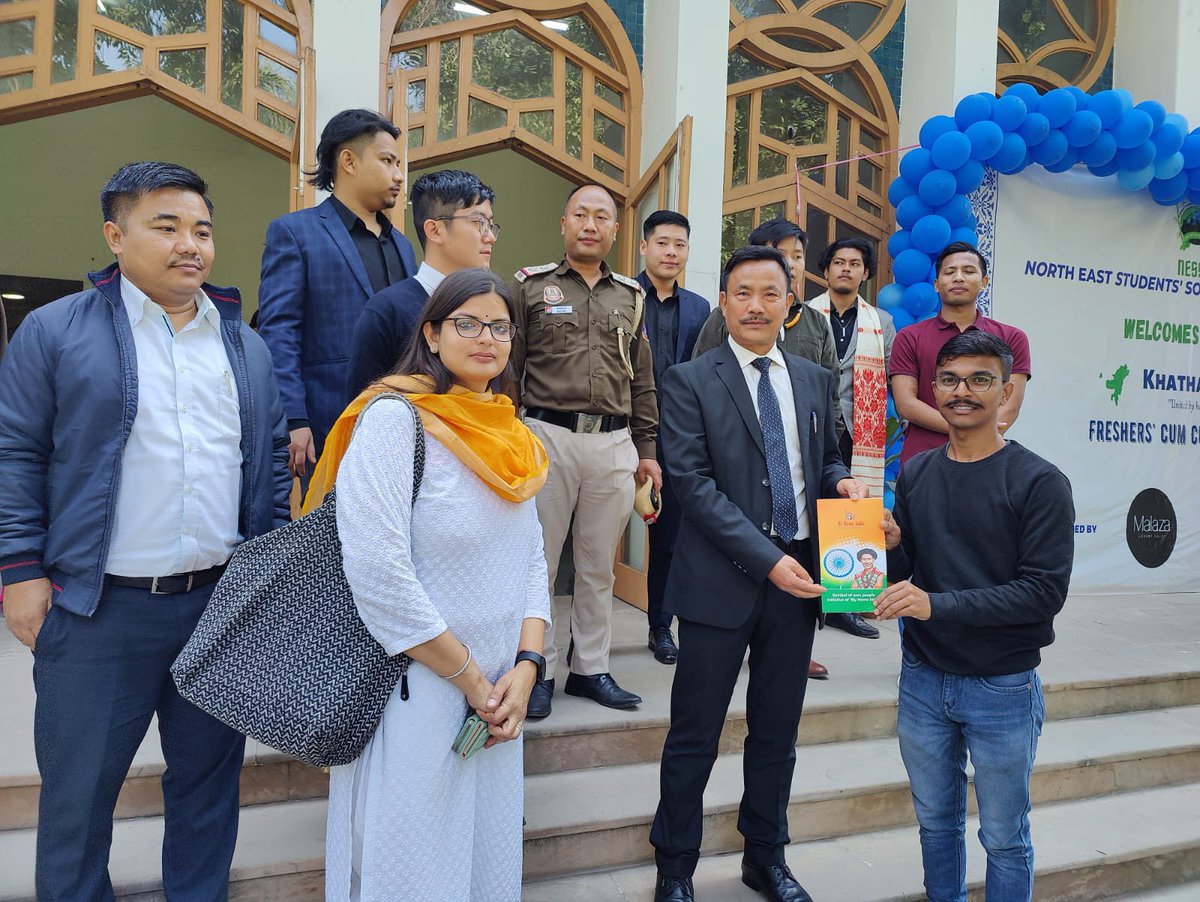MyHomeIndia's tweet photo. Team MHI attended North-East Student Society DU cultural event &amp; interacted with Northeastern students in Shankar Lal Auditorium, DU.
It was a delight to screen MHI’s documentary before the Jt. Commissioner of Delhi @HibuTamang Ji &amp; @ABVPDelhi Pres. @abhishektandonD &amp; students. https://t.co/kA3BbeRRb5