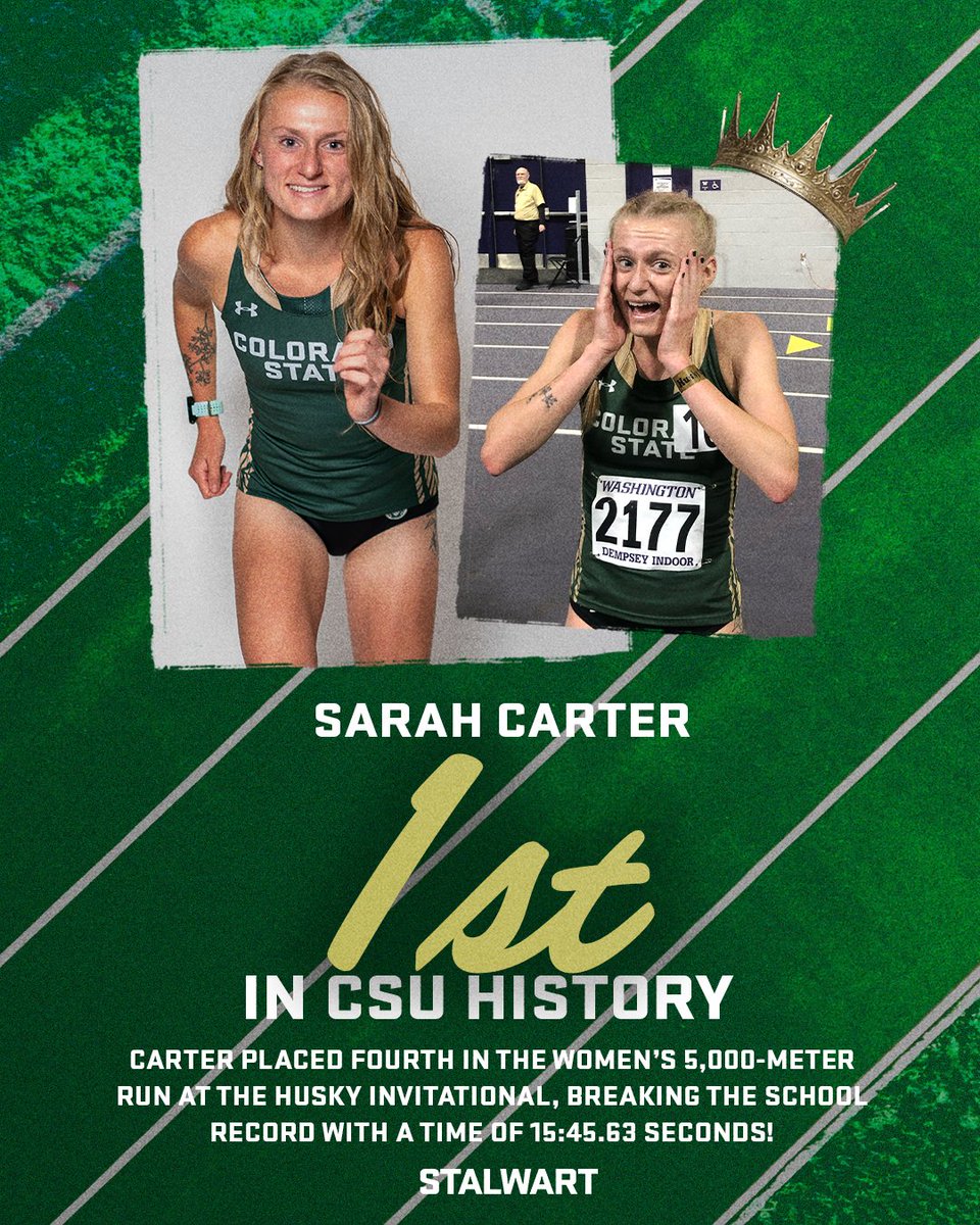 CSUTrackFieldXC's tweet photo. DOWN GOES ANOTHER SCHOOL RECORD!🚨

Sarah Carter and Annabel Stafford both ran under the previous school record time in the women's 5000m run with Carter setting the new time to beat at 15:45.63! 

#Stalwart x #CSURams https://t.co/l966h6eNjT