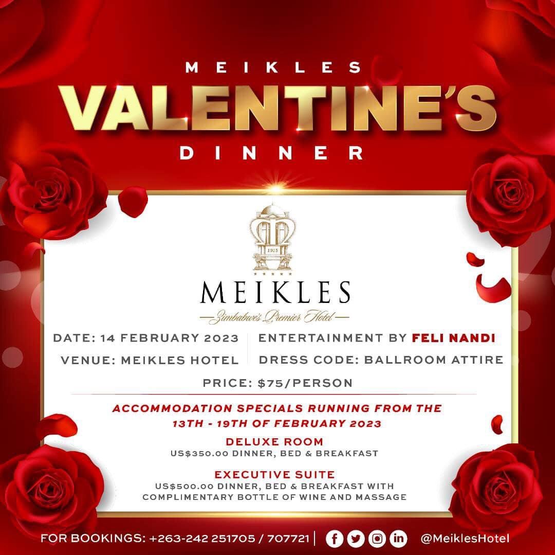 Stand A Chance to win a valentines dinner for two at Meikles Hotel!

All You Have To Do Is:
1. Like and follow our page
2. Share this post 
3. Tag 3 friends
4. Comment with a pic of you and your partner
N/B Most Liked Picture Wins

Competition closes 13/02/23

#LuluLove