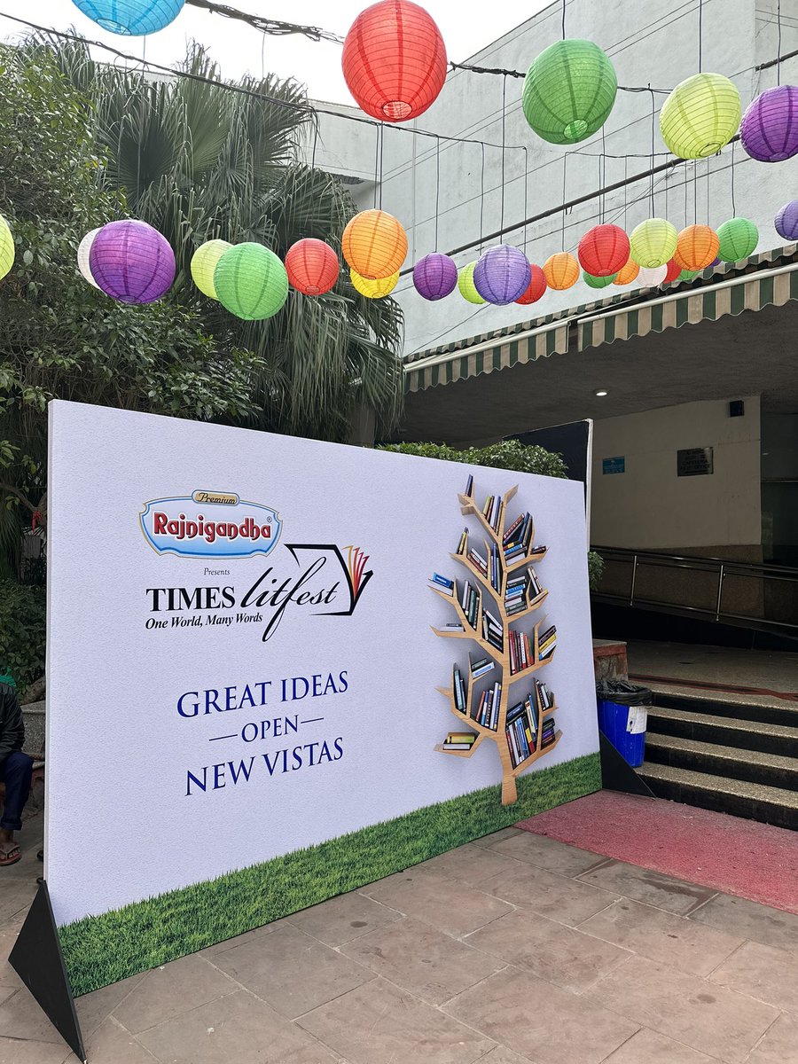 TimesLitFestDel's tweet photo. All set to kickoff the 7th Edition of @TimesLitFestDel #TimesLitFest https://t.co/kPch82vJ72