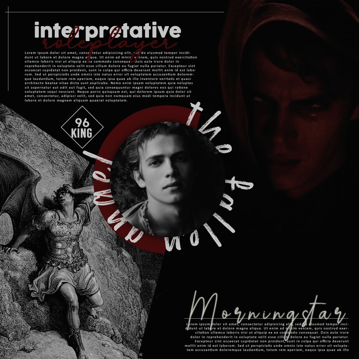 ⠀

     〝  I have 𝓯𝐚𝐥𝐥𝐞𝐧 from sky, fallen to the ground, I am the angel of sadness, angel of lost hopes, angel of lost dreams, I am the fallen 𝓪𝐧𝐠𝐞𝐥. 〞

            ،   lucifer 𝙼𝙾𝚁𝙽𝙸𝙽𝙶𝚂𝚃𝙰𝚁 ：

                   [   𝙵𝙰𝚅  ⤻  𝚁𝚃   ]

⠀