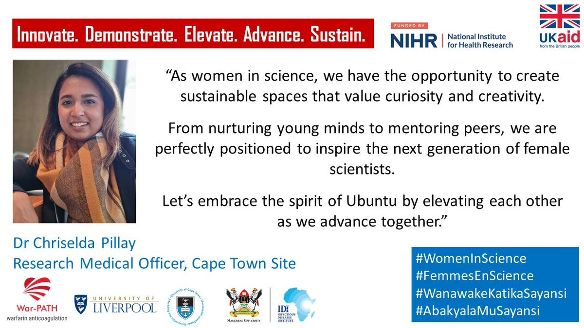 War-PATH (@warpath_ghr) on Twitter photo It's International Day of Women and Girls in Science 2023, and we wish to celebrate the <a href="/WarPATH_GHR/">War-PATH</a> <a href="/NIHRglobal/">NIHR Global Health</a> team. Chriselda from <a href="/uct_medicine/">UCT Medicine</a> celebrates curiosity, creativity and elevating one another. #IDWGS2023 #IDEAS @livuniHLS <a href="/IDIMakerere/">Infectious Diseases Institute, Makerere University</a> It's International Day of Women and Girls in Science 2023, and we wish to celebrate the <a href="/WarPATH_GHR/">War-PATH</a> <a href="/NIHRglobal/">NIHR Global Health</a> team. Chriselda from <a href="/uct_medicine/">UCT Medicine</a> celebrates curiosity, creativity and elevating one another. #IDWGS2023 #IDEAS @livuniHLS <a href="/IDIMakerere/">Infectious Diseases Institute, Makerere University</a>