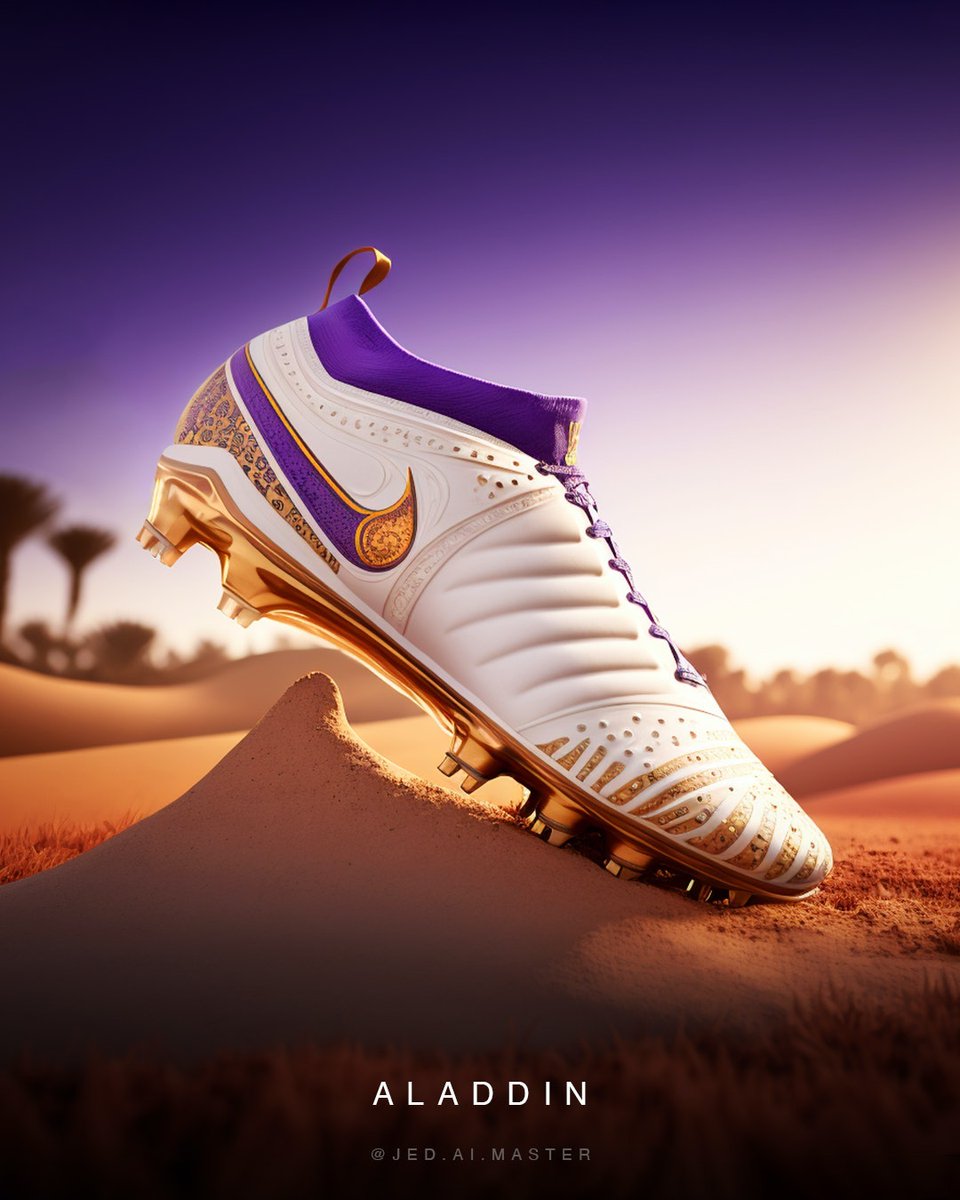 🤩 Disney-inspired #Nike #Football boots ⚽

#Chelsea #Manchester #LFC #Liverpool #RealMadrid #barcelona #lewan #bayernmunich #psg #MidJourney #midjourneyart #midjourneyartwork #artandtechnology #nikefootball #disney #aladdin #disneyart #soccer #soccerlove #footballlove