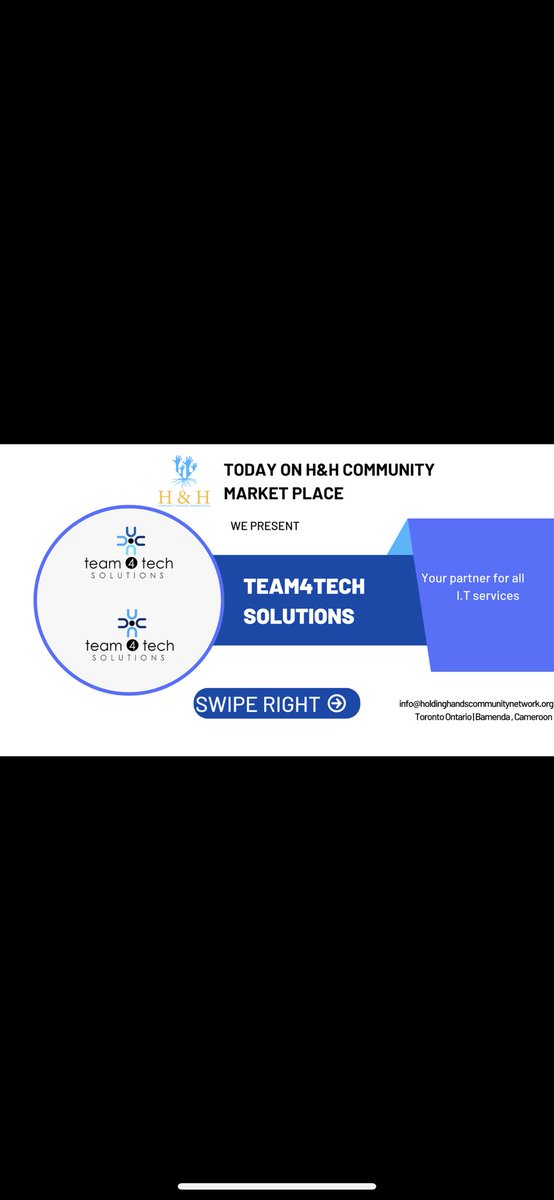 HoldingHandsOrg's tweet image. Today on our community marketplace we are shinning the light on #team4techsolutions #community #marketplace