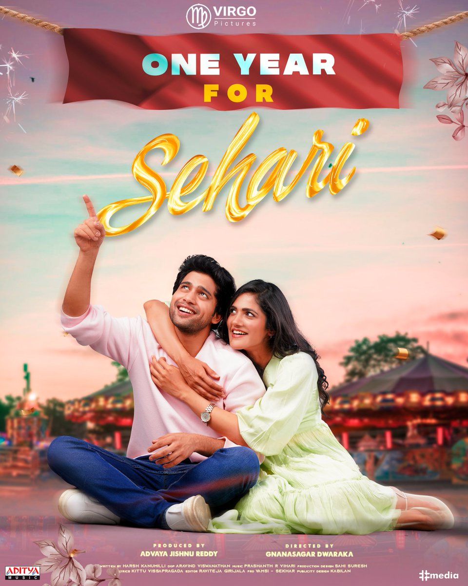 Virgo Pictures (@picturesvirgo) on Twitter photo One year for the celebration of love. #Sehari 😍🥳❤️
Enjoy the Breeze of this Valentine's Season with #SEHARI in <a href="/ahavideoIN/">ahavideoin</a>
<a href="/HarshKanumilli/">Harsh Kanumilli</a> <a href="/SimranCOfficial/">Simran Choudhary</a> @gnanasagardwara <a href="/prashanthvihari/">Prashanth R Vihari</a>
#AdvayaJishnuReddy <a href="/PicturesVirgo/">Virgo Pictures</a>
<a href="/adityamusic/">Aditya Music</a> One year for the celebration of love. #Sehari 😍🥳❤️
Enjoy the Breeze of this Valentine's Season with #SEHARI in <a href="/ahavideoIN/">ahavideoin</a>
<a href="/HarshKanumilli/">Harsh Kanumilli</a> <a href="/SimranCOfficial/">Simran Choudhary</a> @gnanasagardwara <a href="/prashanthvihari/">Prashanth R Vihari</a>
#AdvayaJishnuReddy <a href="/PicturesVirgo/">Virgo Pictures</a>
<a href="/adityamusic/">Aditya Music</a>