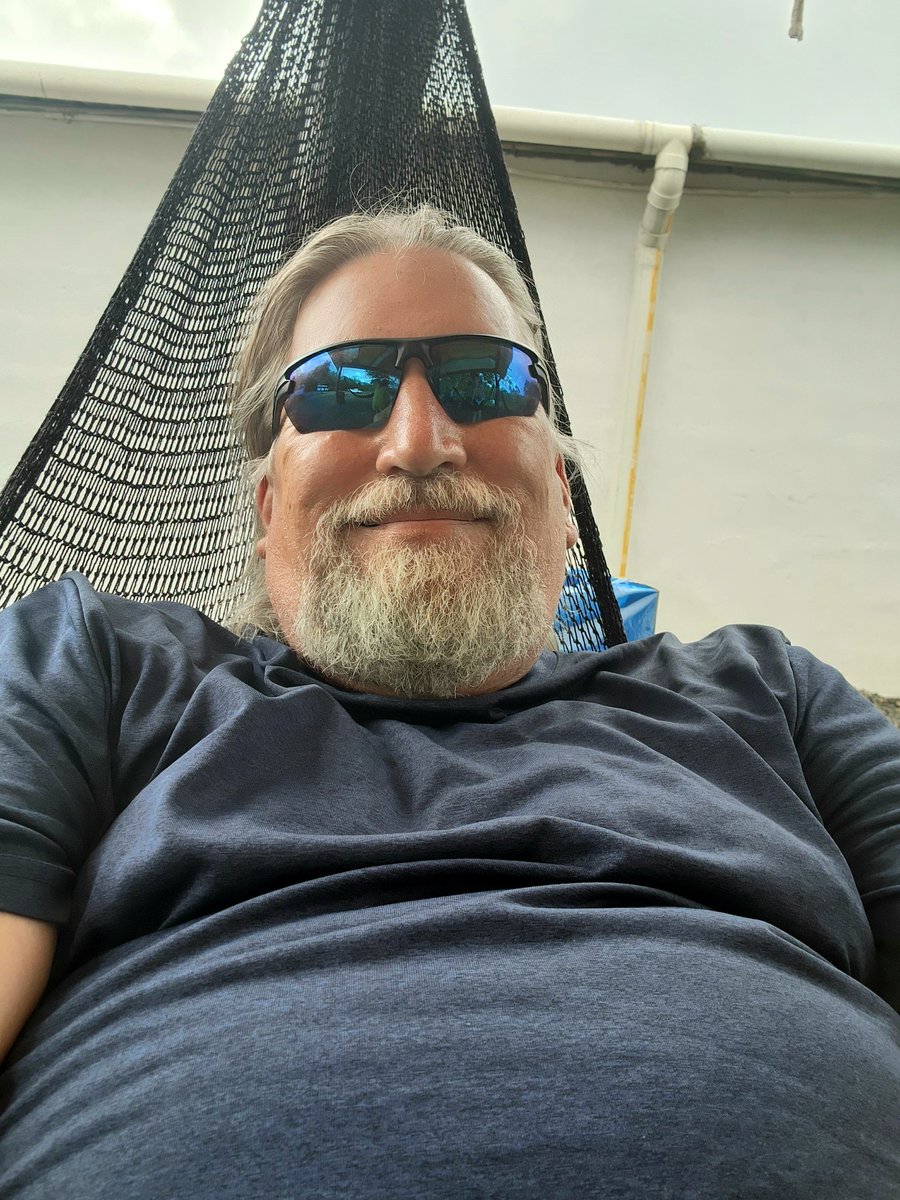 Enjoying the hammock before tortoise ranch.