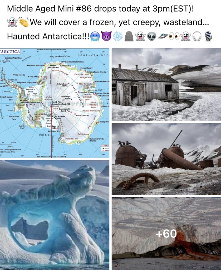 MAACOpodcast's tweet photo. #Antarctica #haunted #spooky #paranormal #folklore #unusual #aliens #paranormalpodcast #podcasts #MAACOpod #creepies #unexplained #history #unusualevents #explore https://t.co/gkGpIMMWPq