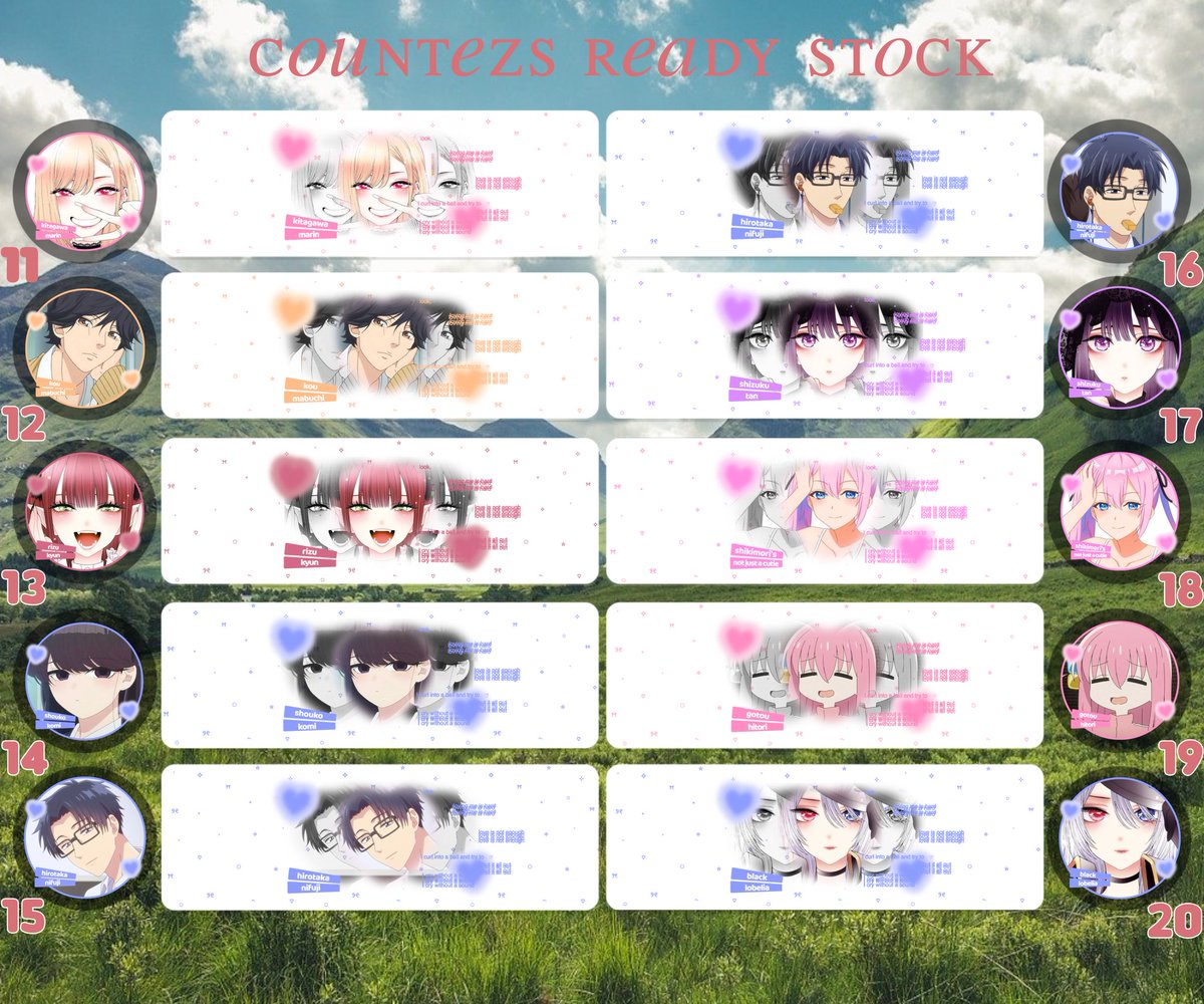 countezs's tweet image. Help rt please? Thank you💓

Halow! Aku punya ready stock layout anime/2d, harganya 3,5k/ea dan bisa request juga. Payment bisa melalui semuanya alias via qris ya! Happy buying~!❣️

#zonauang #zonajajan #zonaba