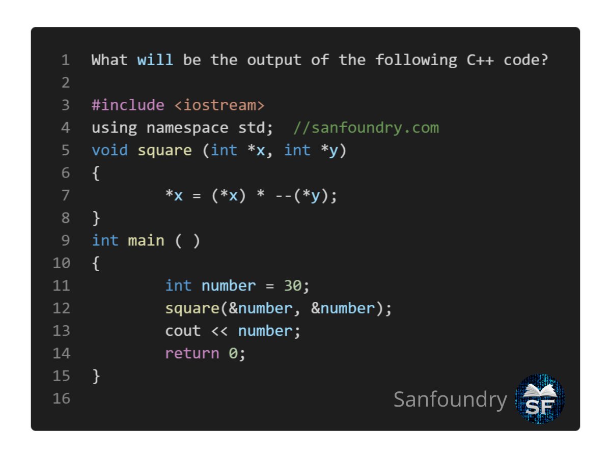 sanfoundry's tweet image. ✨✨ Sanfoundry C++ Programming Quiz ✨✨

#cpp #cplusplus #cpluspluscode #programming #quiz #100daysofcode #codingisfun #codingproblems #codingchallenge #programmerlife #100daysofcodechallenge #learning #fresher #sanfoundry

Answer (Question 13): buff.ly/3iyDbWb