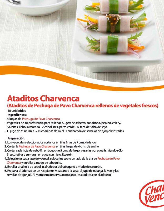 Charvenca's tweet photo. Si quieres hacer algo distinto el día de hoy, prueba esta receta Ataditos Charvenca con #pechugadepavo 😋 
.
.
.
#cocinaenfamilia #saludableyrico #saludablefit #saludableydelicioso #sanoydelicioso #cocinera https://t.co/BhbNKPQ83J