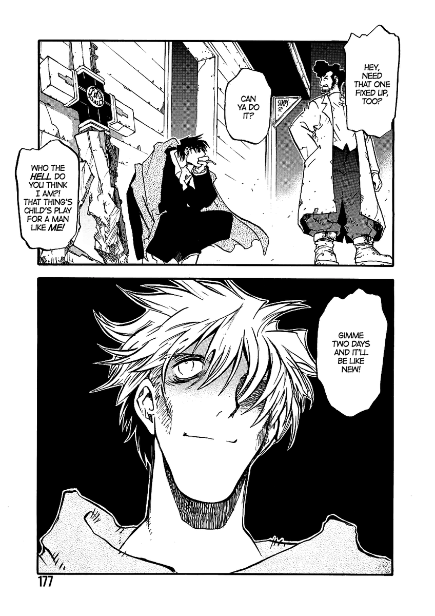 him knowing here that he's going to leave the moment his punisher gets fixed... id like to think they took those 2 days to have resting dates together, esp considering wolfwood probably considered the possibility it was the last time he'll get to spend time with vash 