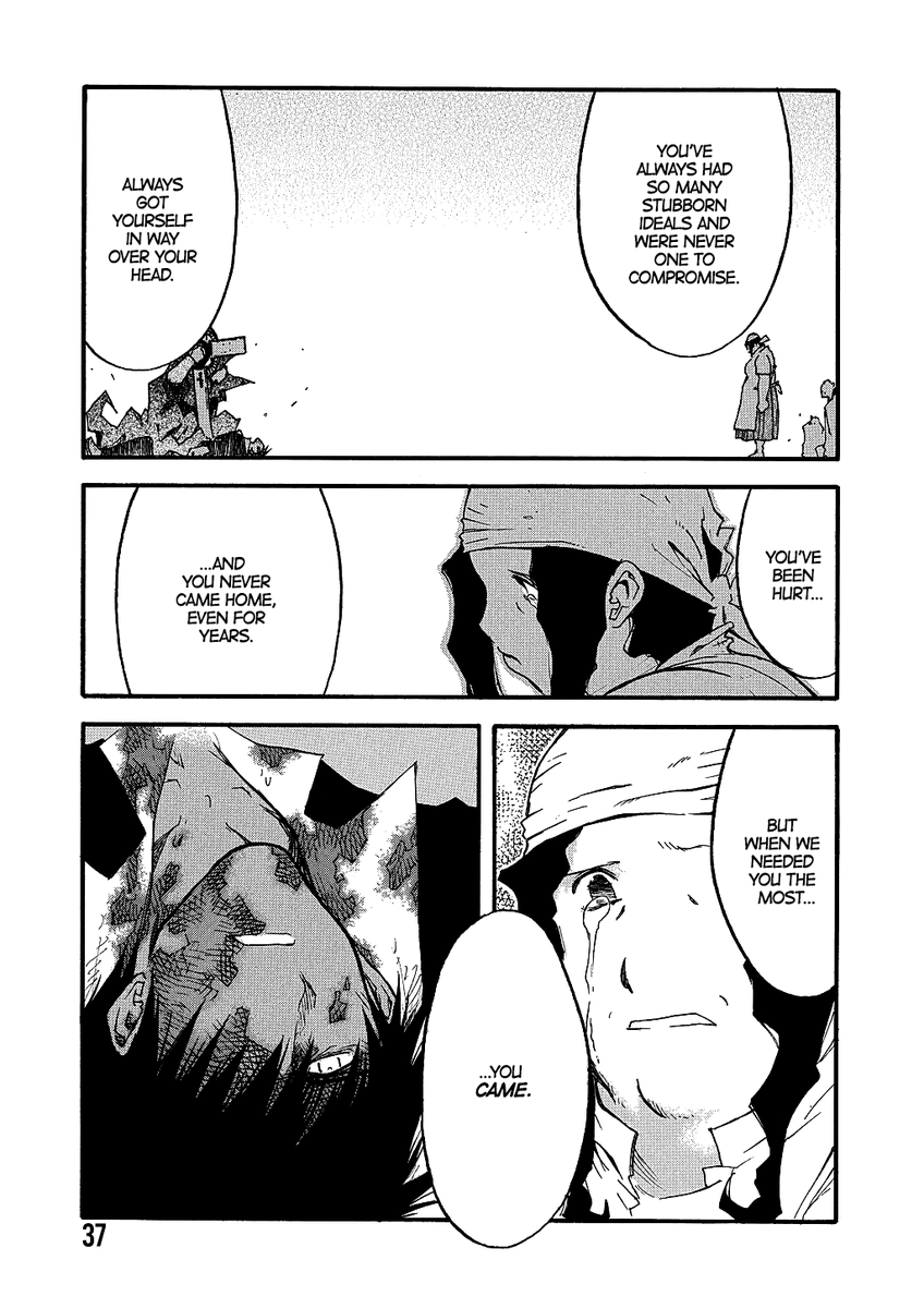 @maskofbun HE WAS THIS CLOSE TO MAYBE MOVING PASS THAT PART OF HIMSELF and asking for help, but then He remembers the stakes, the responsibilities already on vash's shoulders and found his situation something he had to handle on his own bc he knows vash wouldve def helped him SIGH 