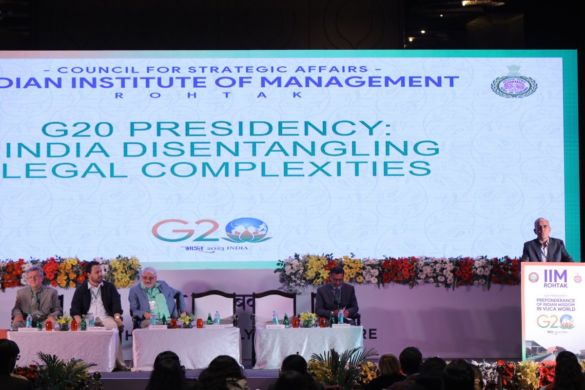 CCI (@cci_india) on Twitter photo Dr. K D Singh, Director, CCI, participated in a panel discussion on ‘India Disentangling Legal Complexities’ in <a href="/g20org/">G20 South Africa</a> Presidency Summit organized by IIM Rohtak on 10.02.2023 at Gurugram, Haryana.
#Antitrust #Law #G20India #IIM #CCI Dr. K D Singh, Director, CCI, participated in a panel discussion on ‘India Disentangling Legal Complexities’ in <a href="/g20org/">G20 South Africa</a> Presidency Summit organized by IIM Rohtak on 10.02.2023 at Gurugram, Haryana.
#Antitrust #Law #G20India #IIM #CCI