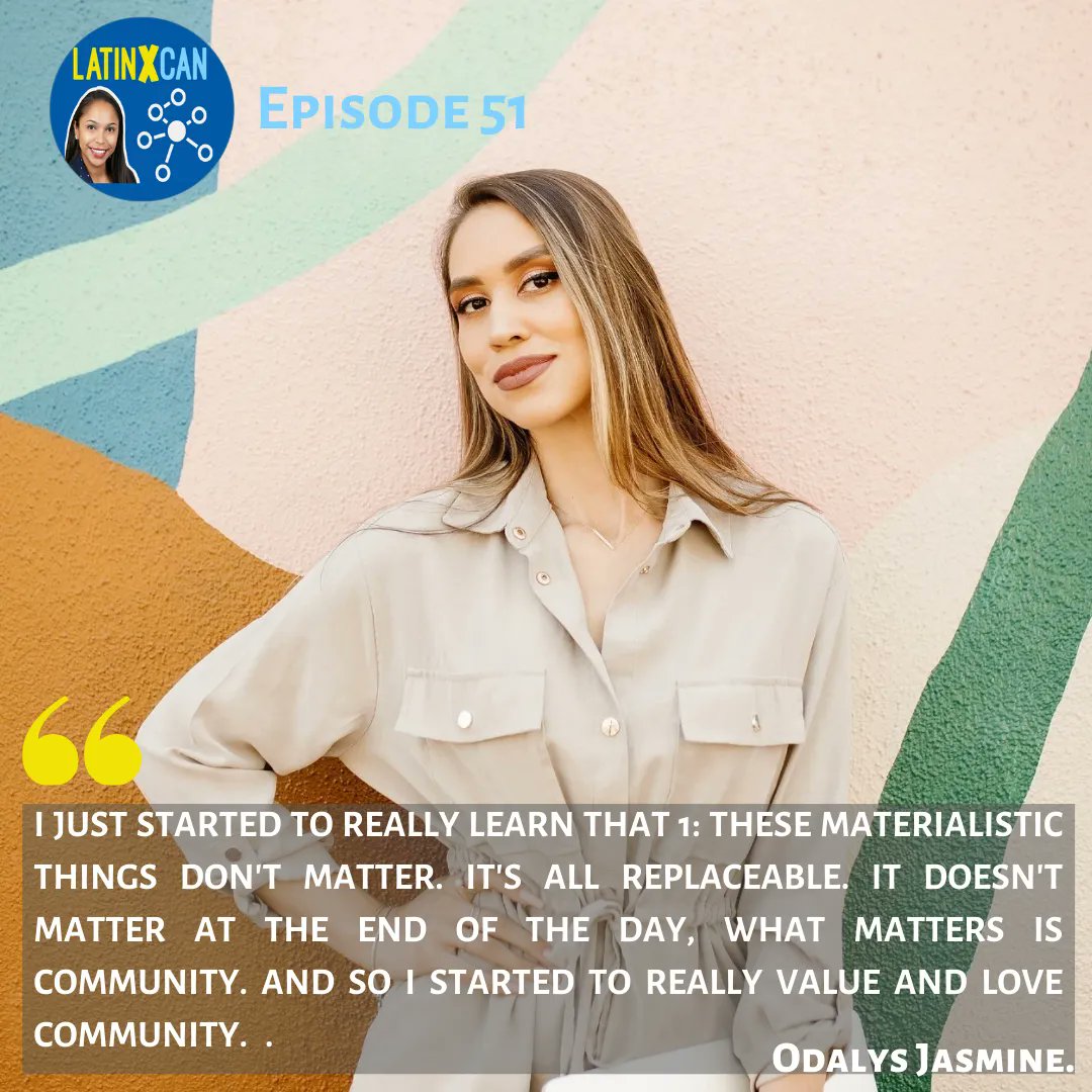 Meet @Odalysjasmine, a proud Honduran and #latina creator, podcaster and storyteller who believes authenticity is the key component of a successful personal brand. 

Listen here: buff.ly/3J4fOeU
#latinxleaders #latinos #sisepuede ##latinasintech