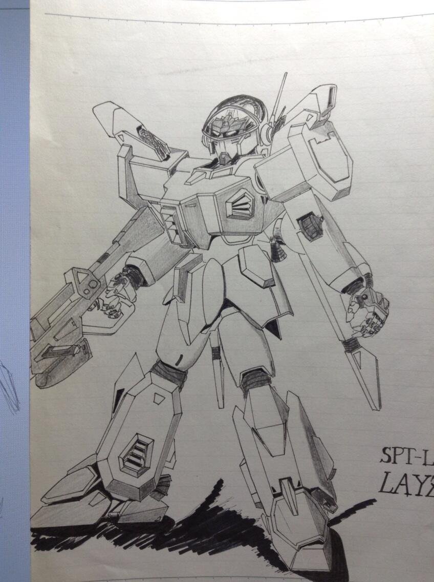 「#私これでも成長したんです展 レイズナー(左:高校/右:おっさん)YF-19(左」|KAZE／高橋賢治のイラスト