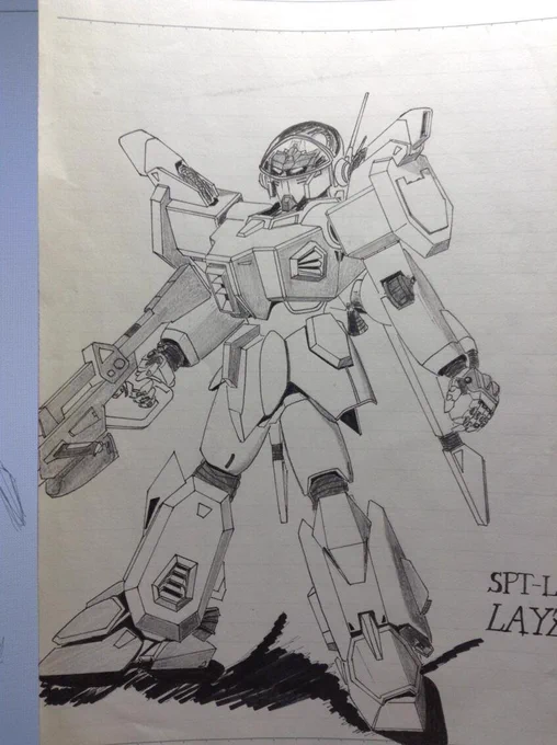 #私これでも成長したんです展 レイズナー(左:高校/右:おっさん)YF-19(左:専門/右:おっさん) 