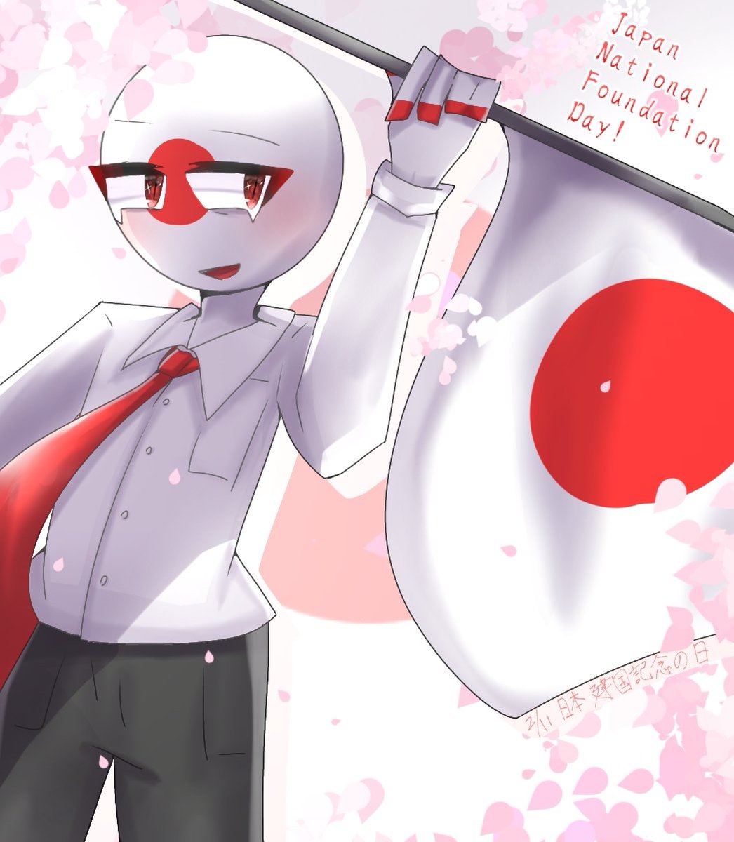 Cún on X: happy birthday, Japan! 🥳🎂 #CountryHumans #countryhumansjapan / X