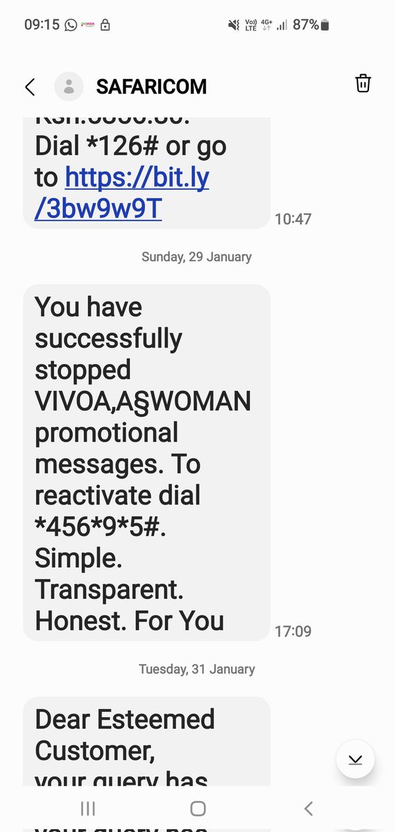 andrewwaititu's tweet photo. @Safaricom_Care  Receiving annoying marketing messages from VIVO_WOMAN despite not having subscribed and even blocking them using *456*9*5# route. My complaint ref ticket 1-64ZUTHJ2 not resolved. PLEASE HELP. https://t.co/oXPZeyYBAb