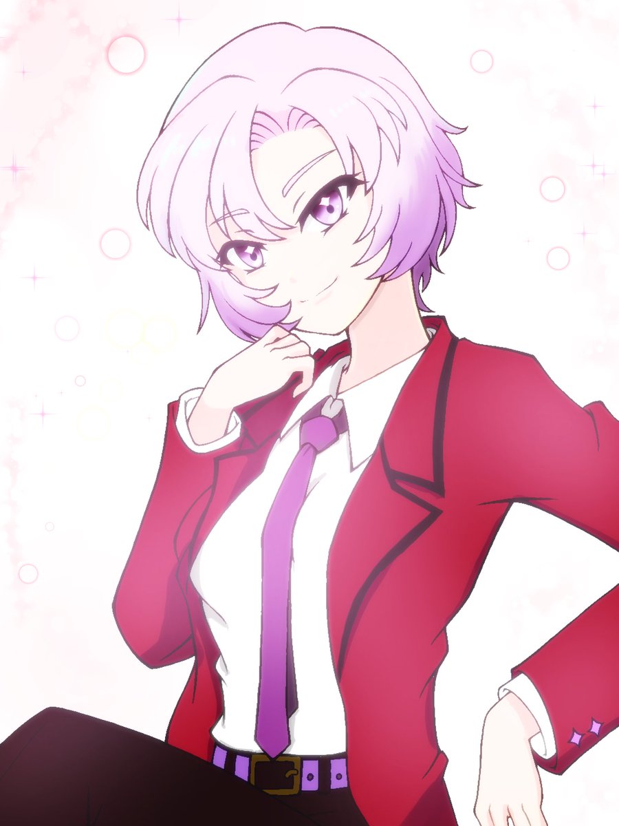 サロメ嬢「むーたん( )のスーツサロメ嬢線画塗りました!1ヶ月前ぐらいに塗って満足してその」|じゅnのイラスト