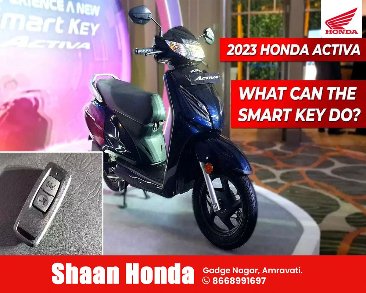 dmshaanhonda's tweet image. When the Smart Key is within the 2 meter range of Activa , you push and rotate the knob to perform various operation like your seat, fuel cap and handle can all be unlocked just like that. turn on the ignition and start the engine with Start/Stop switch.
#HondaActiva6G #Smartkey
