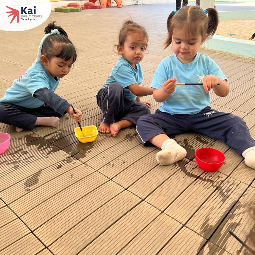 KaiYears's tweet photo. 'Painting using water' - A simple yet exhilarating activity that sparked hours of creativity and imagination while building on the children's thinking skills. #thrivetogether #thriveatkai https://t.co/eAG8Jvws5d