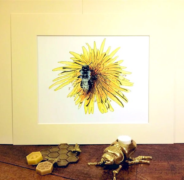Don’t weed your dandelions. They’re one of the best sources of nectar in your garden… etsy.com/uk/listing/110…