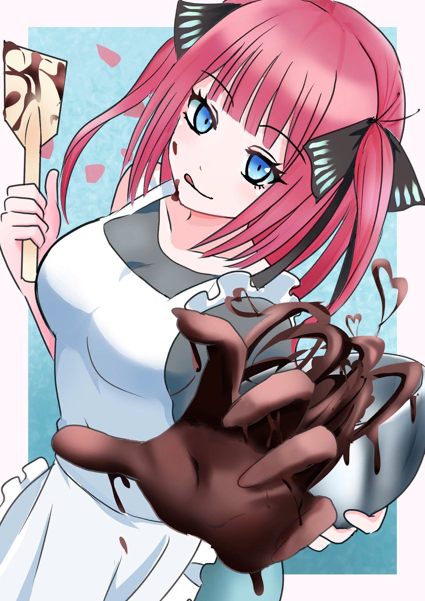 猫タシさんがTwitterに投稿した中野二乃(五等分の花嫁)のイラスト。