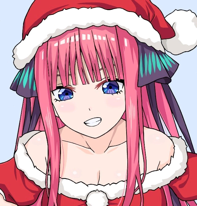 猫タシさんがTwitterに投稿した中野二乃(五等分の花嫁)のイラスト。