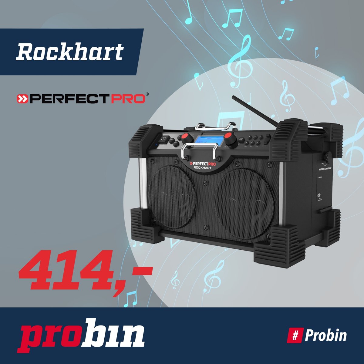 InfoMelse's tweet image. De PerfectPro Rockhart werkradio is voorzien van DAB+ voor digitale Radio ontvangst en FM. Liever zelf bepalen wat eruit de speakers komt? Dat kan d.m.v. de 2 AUX-ingangen of via Bluetooth. Met USB-stroomuitgang 5V voor het laden van een mobieltje.  p1e.nl/_46Q