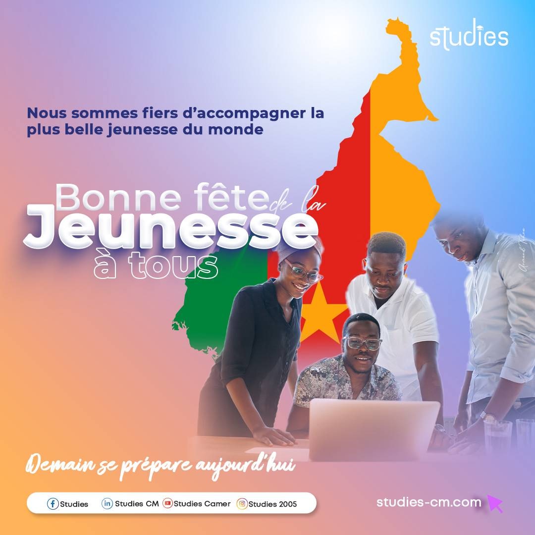 StudiesCm's tweet image. BONNE FETE DE LA JEUNESSE 🇨🇲

57eme édition sous le thème : 

JEUNESSE , REARMEMENT MORAL,CIVIQUE ET ENTREPRENEURIAL, GAGE DE CETTE DISCIPLINE POUR L’EDIFICATION D’UN CAMEROUN UNI ET PROSPÈRE 

#studiescm 
#studieslearning