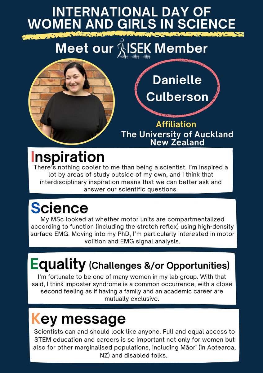 Science needs women, and women need science.
 
🌍 In recognition of <a href="/UNESCO/">UNESCO 🏛️ #Education #Sciences #Culture 🇺🇳</a> International Day of Women and Girls in Science, ISEK invited some female student members to share their stories. This is what they said 👇 #WomenInScience #Equity #Diversity #Inclusion
 
@dani_c014