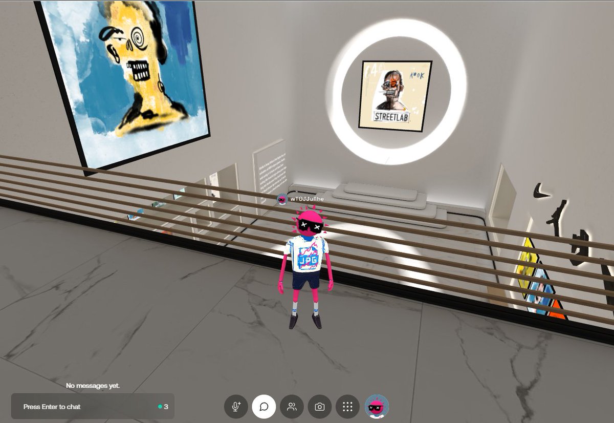 Have you visited <a href="/kooksbyterry/">kooks</a>'s exhibition? Beautiful way to showcase your collection!

LINK🖱️: oncyber.io/spaces/5QLcIvF…

Check out <a href="/Streetlab_io/">Streetlab.io</a> for more awesome art drops!
You won't be disapointed!😉