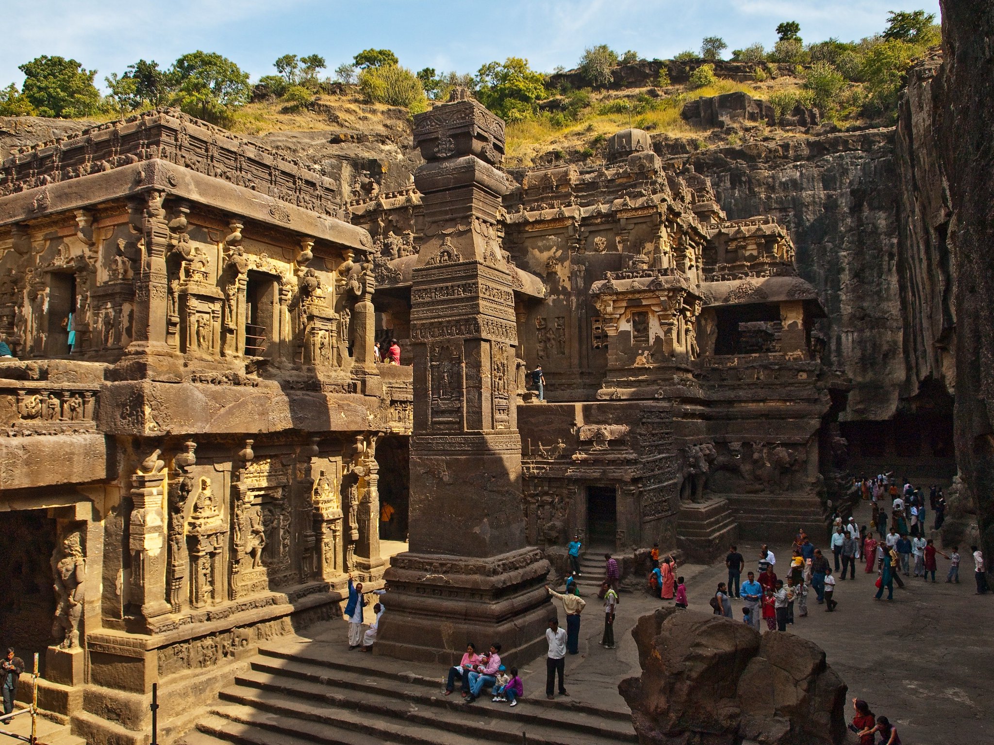 Rock-cut Kailasa Temple at the Ellora Caves (775)