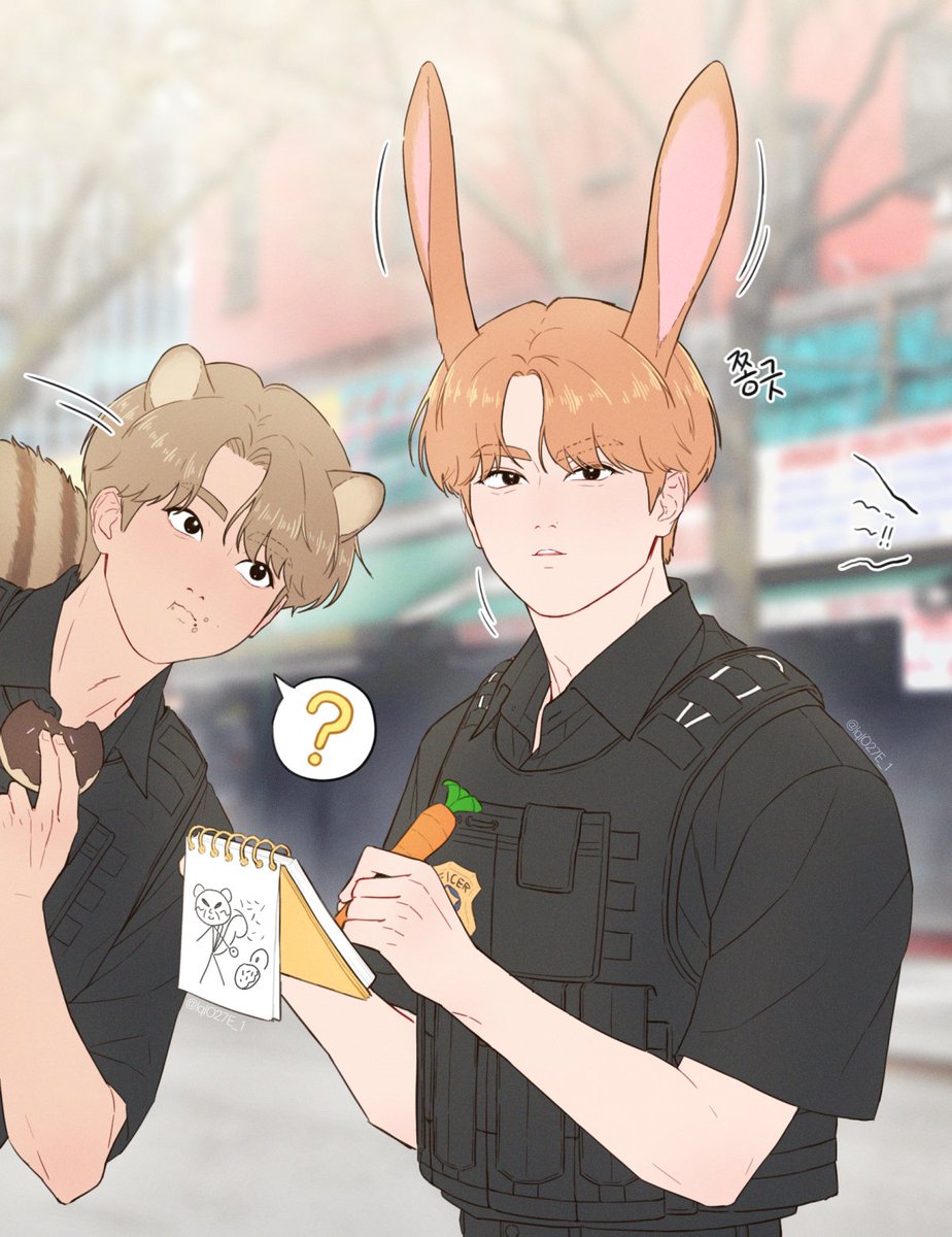 🐰🐿️ 토끼 경관님이 뭔갈 들었대요 

#믾성