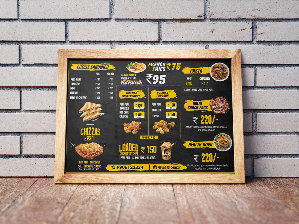 magickdservices's tweet photo. Pablo's Fast Food was a popular fast food restaurant known for its tasty burgers and fries. However, the restaurant's menu card has some things which needed to change. Magickd Services was hired to re-design the menu card to reflect the restaurant's mode… https://t.co/TumDRUASDT https://t.co/qmPOfoGhGH