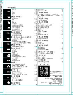 鎮守府FSDで海外装備限定の妖精図録作ろうとしてまず一番面倒な索引から着手
無理やり2ページに圧縮+奥付も強引にねじ込んだ結果、見た目が非常にえぐい感じになった 