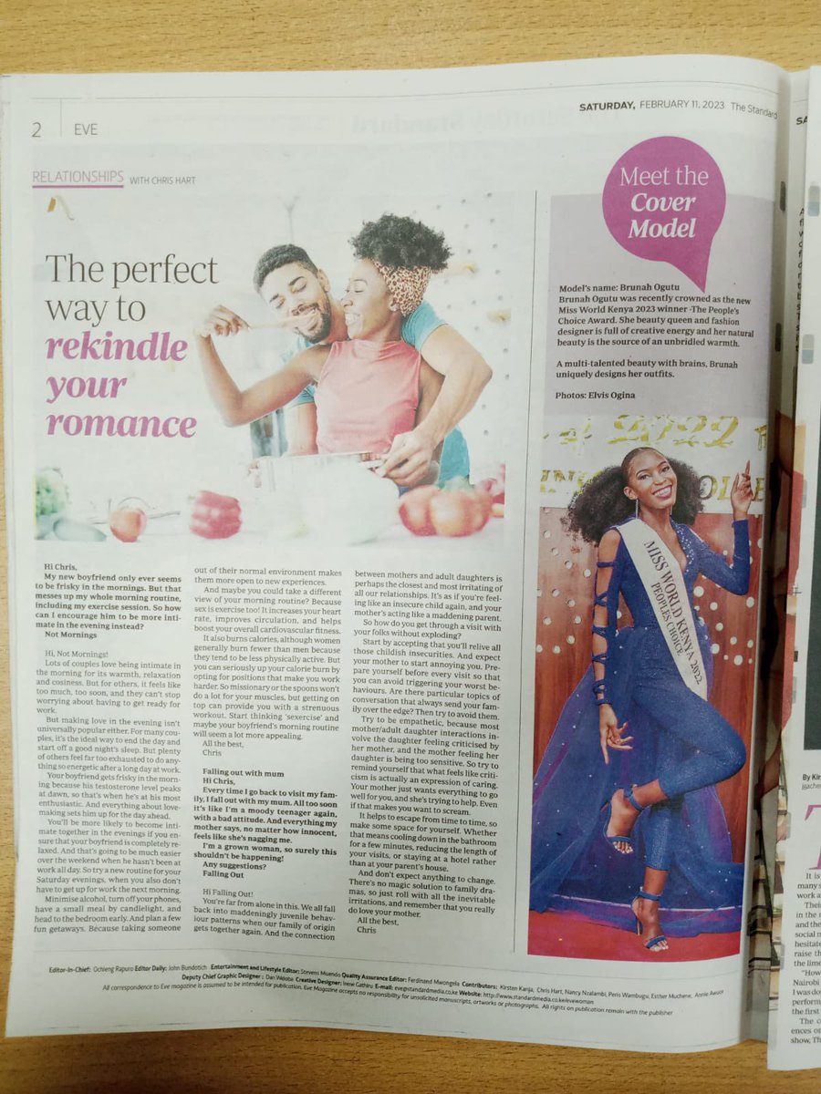 OgutuBrunah's tweet photo. On today’s standard magazine 🥰 EVE woman
#azziad #thestandardmagazine https://t.co/9ajn0jcZ6p