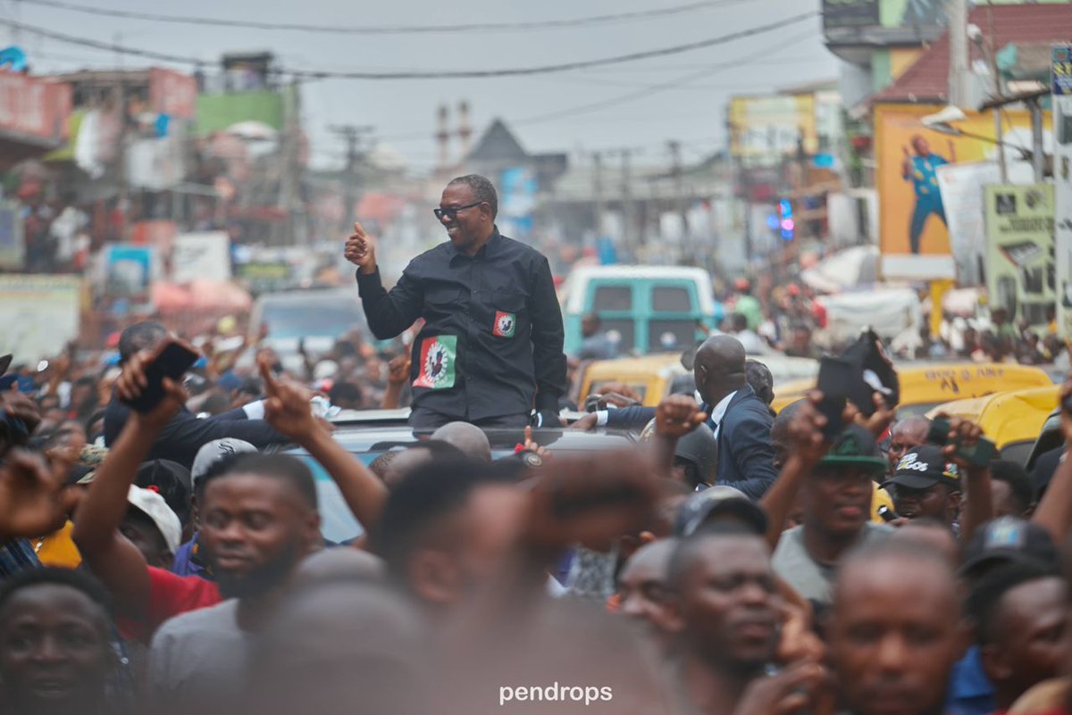 PeterObi's tweet photo. We are pushing through towards TBS. We're now on the Lagos Road Walk: the turn out is awesome. I'm really humbled! -PO https://t.co/lhVmFdiJZ9
