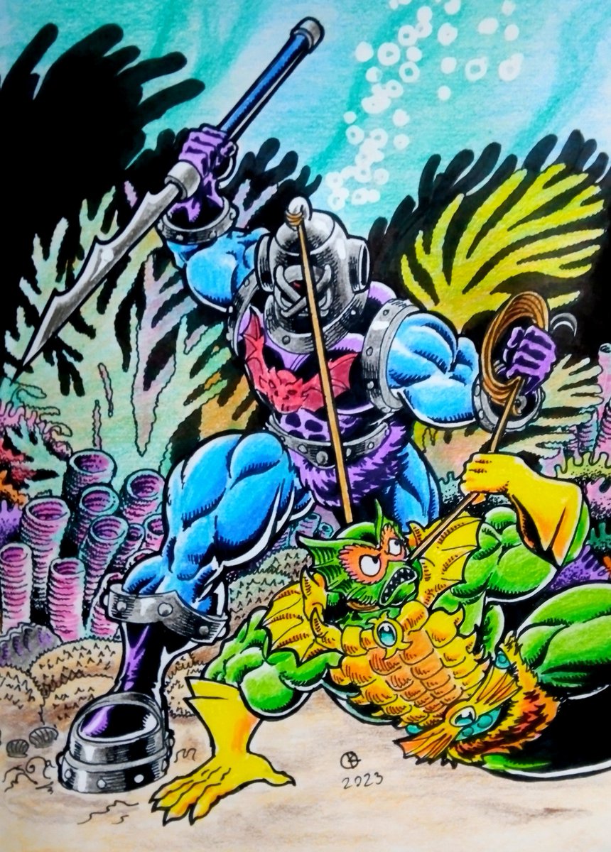 OKComics👌🏻 (@fight_oc) on Twitter photo It still stings that I could not receive my prize when I won the Podcasters of the Universe create a character contest a while ago, but the new winner is so cool I couldn't resist. Dievor vs. Merman, for week 199 of the <a href="/MOTUdrawing/">MOTUdrawingchallenge</a> It still stings that I could not receive my prize when I won the Podcasters of the Universe create a character contest a while ago, but the new winner is so cool I couldn't resist. Dievor vs. Merman, for week 199 of the <a href="/MOTUdrawing/">MOTUdrawingchallenge</a>