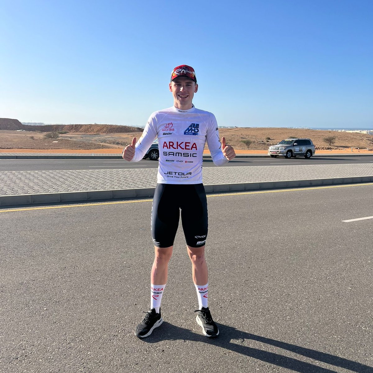 2ème du jour et leader du classement de meilleur jeune de la course ! 👶
#TourOfOman