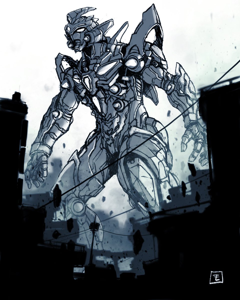 mecha robot no humans solo monochrome open hands science fiction  illustration images