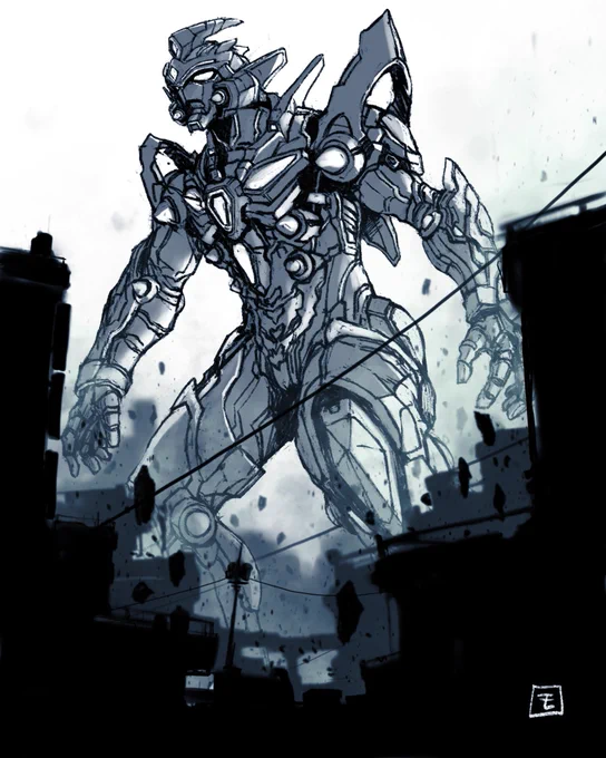 グリッドマン、線画大体出来ました! #GRIDMAN_UNIVERSE 