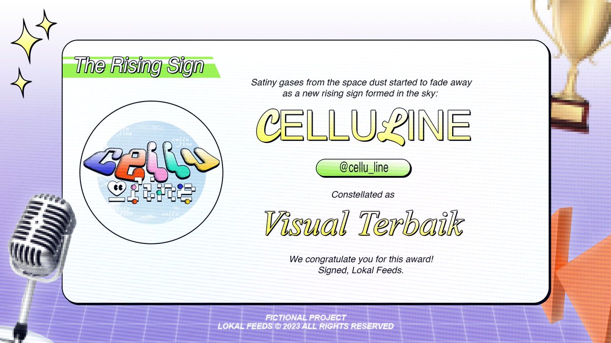 LOKALFEEDS's tweet photo. ⠀

⠀     Ventilated by the ascendant,
        may  the sun  and  the moon 
        revealing the next rising star:

      ️️             CELLULINE
      ️️         (@cellu_line) 𝗮𝘀

      ️️    ✦ VISUAL TERBAIK ✦

      ️️ https://t.co/NJ5vGODugS
