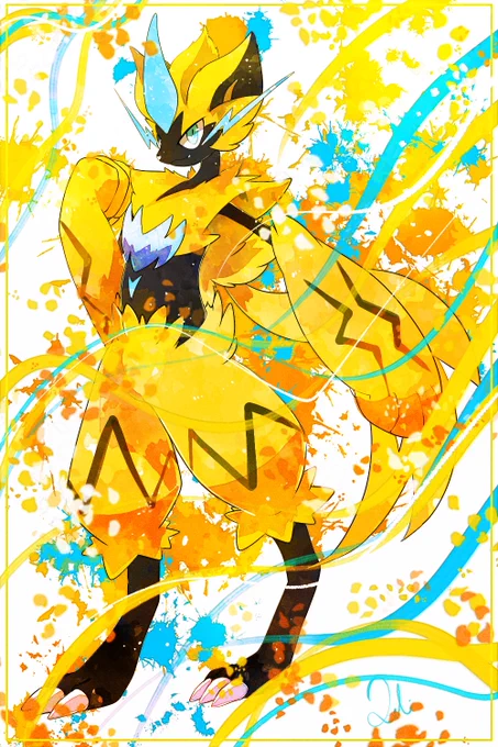 図鑑No.0807 ゼラオラ #LKのポケモンずかん 
