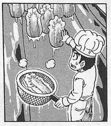 dアニメストアで『トリコ』のグルメカジノ編を見たんだけど原作で小松がメテオガーリックの調理方法を模索してる時に白菜みたいのを乗せてるシーンがあって原作では何をしてるのか説明がなかったけどアニメだと『チーズ白菜』の分解作用で皮を柔らかくしてるって描写があってようやく意味がわかった 