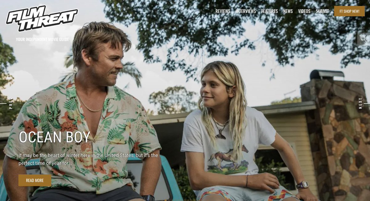 FilmThreat's tweet photo. "…get some mileage out of the film because of the natural beauty that Australia brings..." Sumner Forbes rides the waves alongside Ocean Boy.
https://t.co/y8OpeX7aDd #SupportIndieFilm #OceanBoy #Drama https://t.co/T1N42jhSUp
